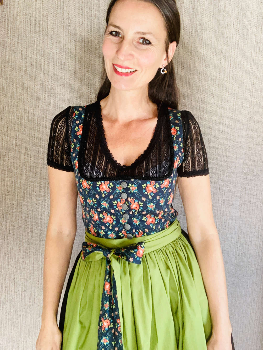 Produktbild von Dirndl Bluse Blau Generisch Bluse Dirndl Damen, Dirndlbluse Flügelärmel Oktoberfest Weste