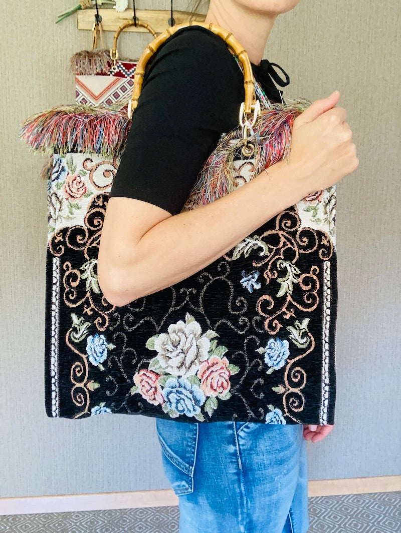 große retro Boho Taschen mit langen Tragegurt mein herzblut online shop für besondere Retro Dinge