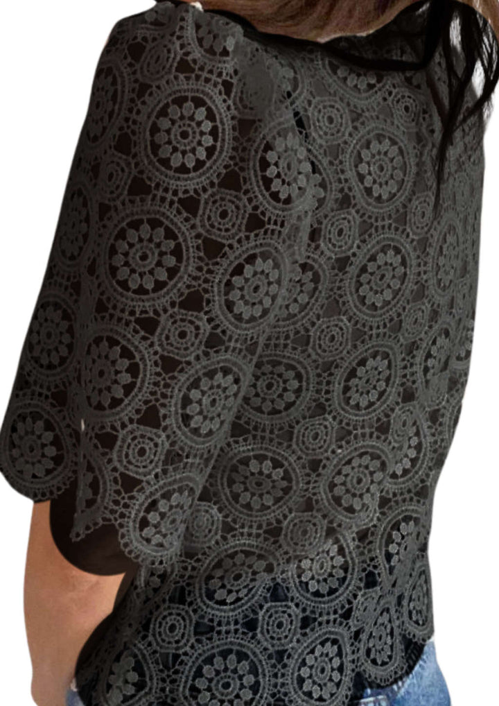 Shirt mit Spitzenmuster