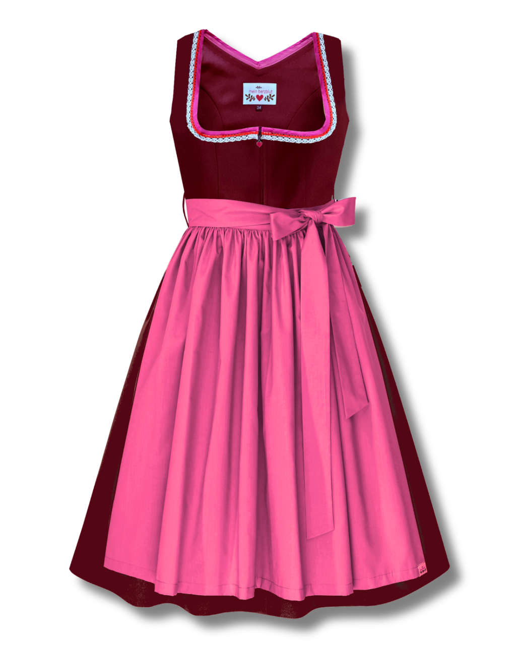 Dirndl Burgundi Freisteller