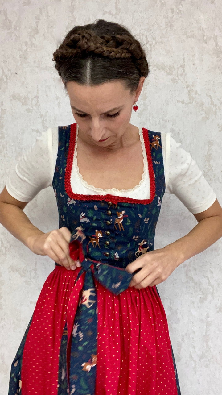 Weihnachten Dirndl mit Rehkitz von mein herzblut Shop
