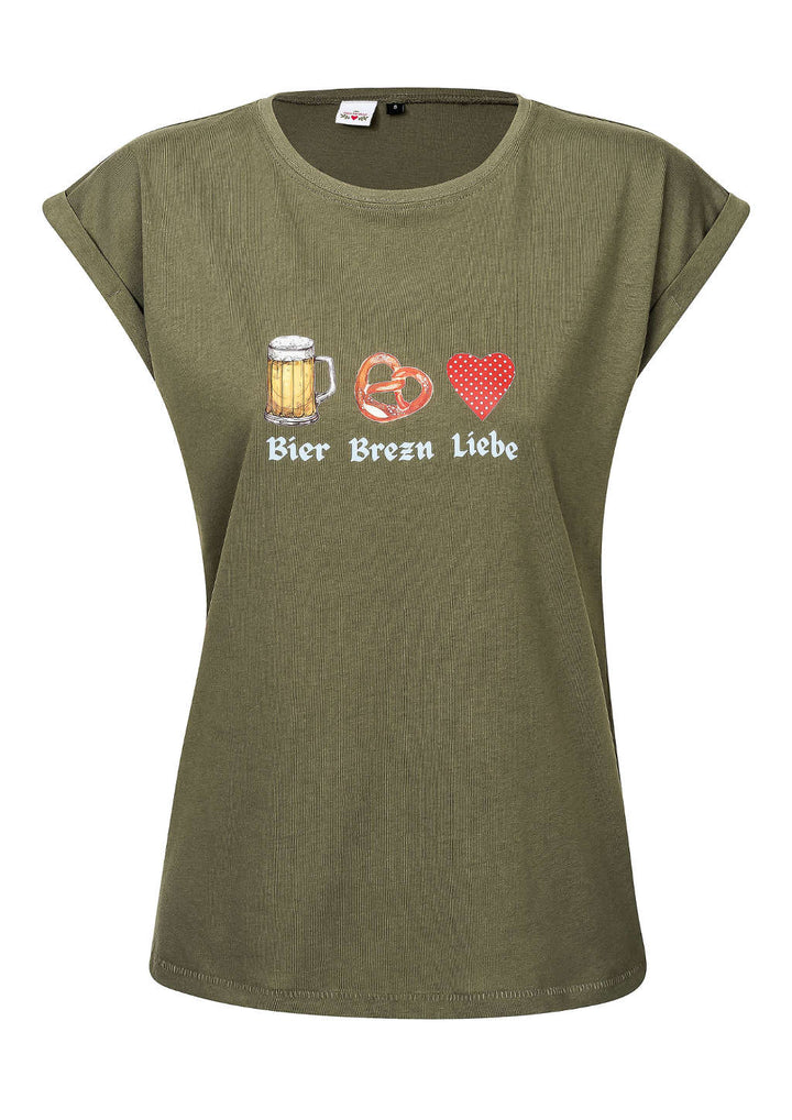Shirt zur Lederhose Bier Brezen Liebe 