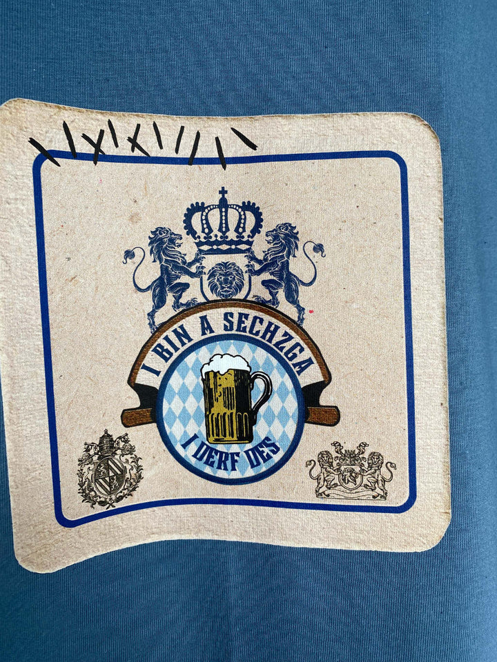 Blaues Löwen Shirt Bierdeckel bayrische Raute Shop