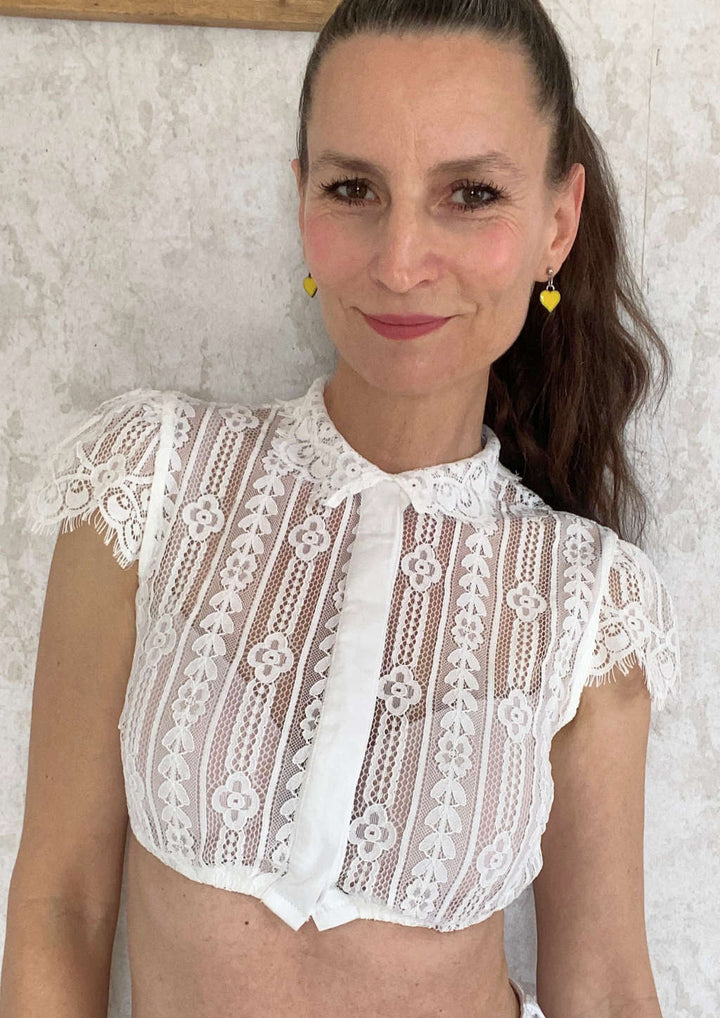 Dirndlbluse gestreift