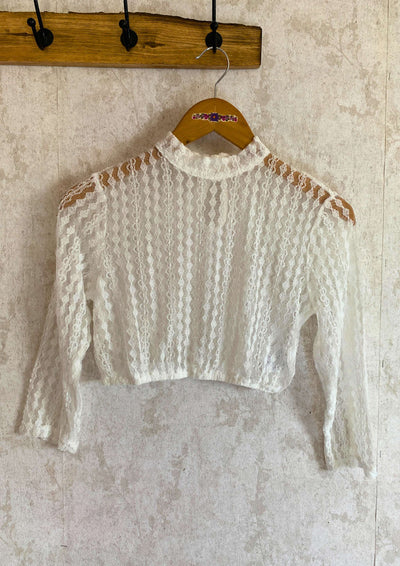 Festliche Dirndlbluse Spitze weiß