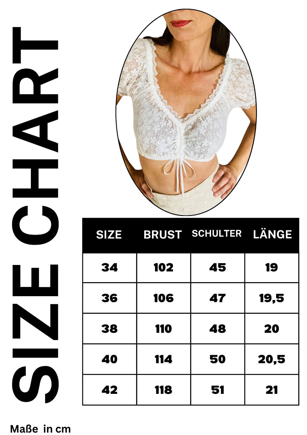 Carmen blouse made of lace