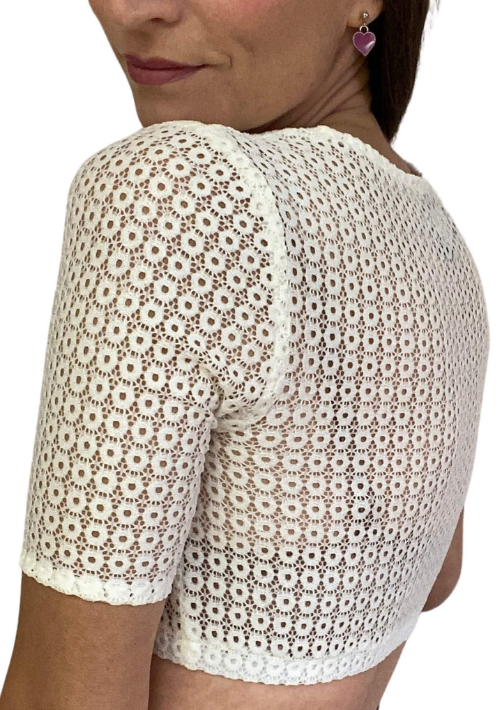 Retro Bluse mein herzblut Lochmuster