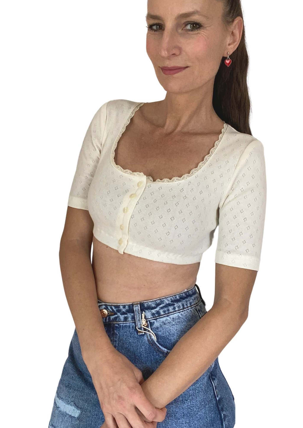 Dirndl bluse besch beige mein herzblut Shop