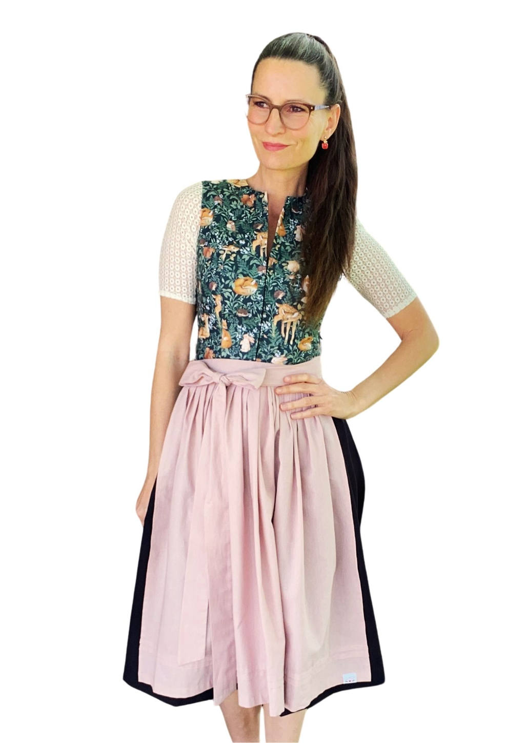 Dirndl in schwarz grün mein herzblut Sho