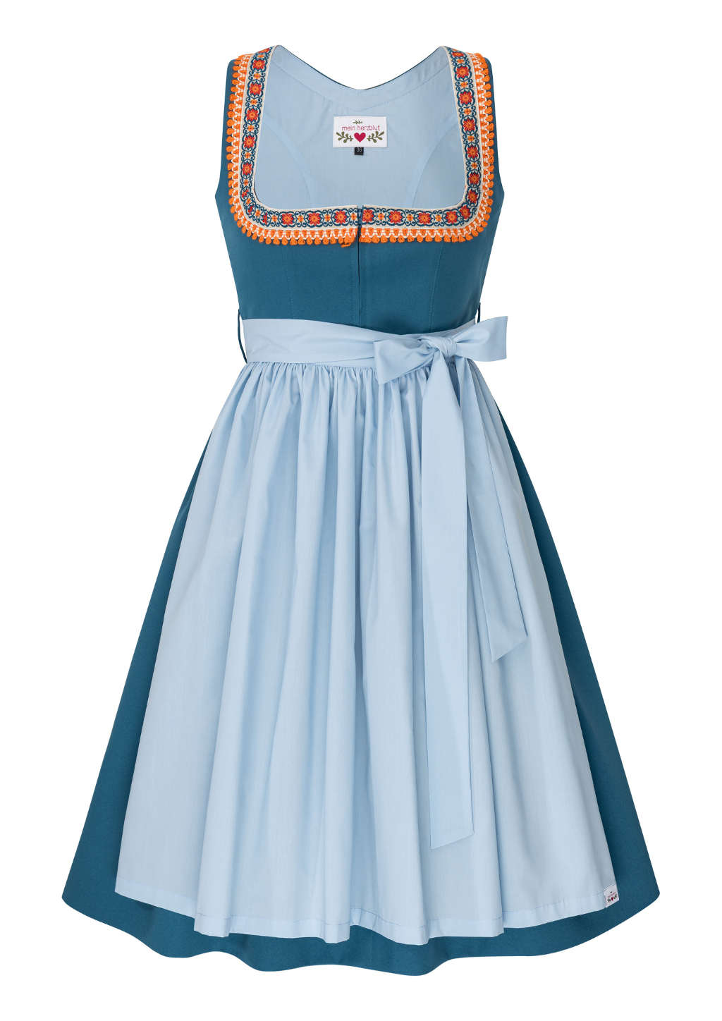 Retro Borte orange Dirndl 