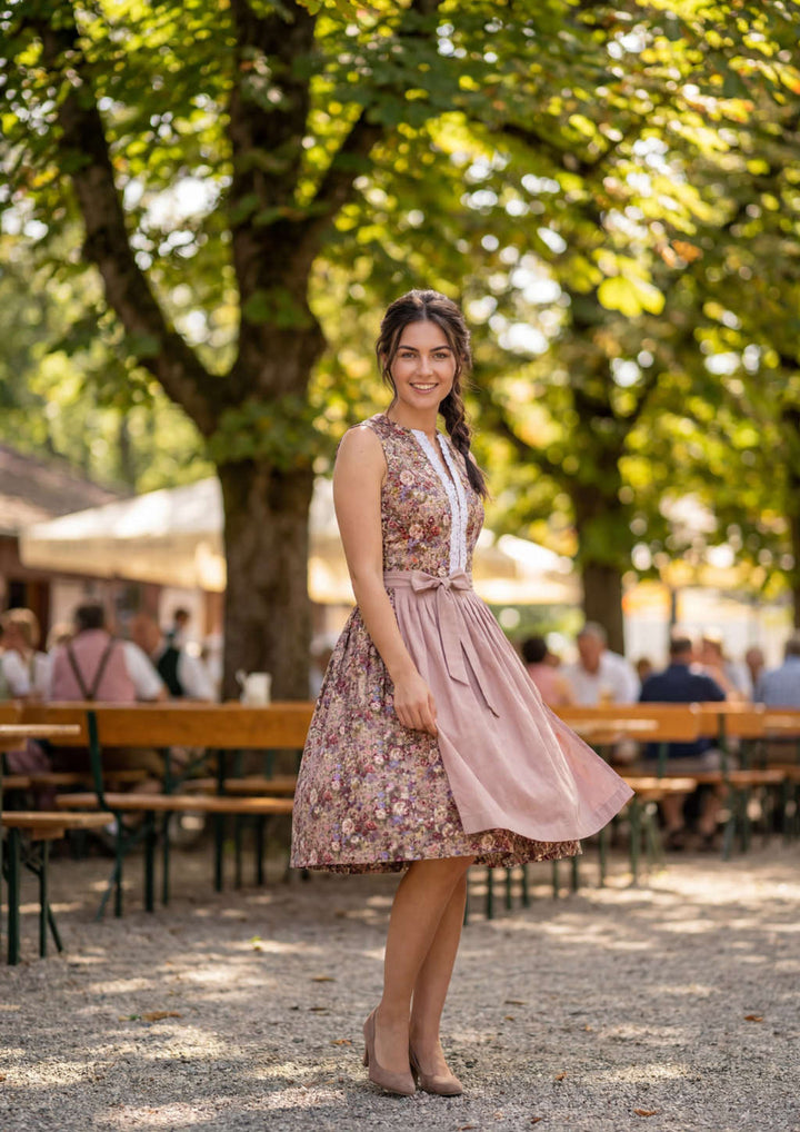 high-necked dirndl "will de Rose"