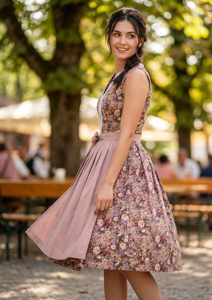 high-necked dirndl "will de Rose"