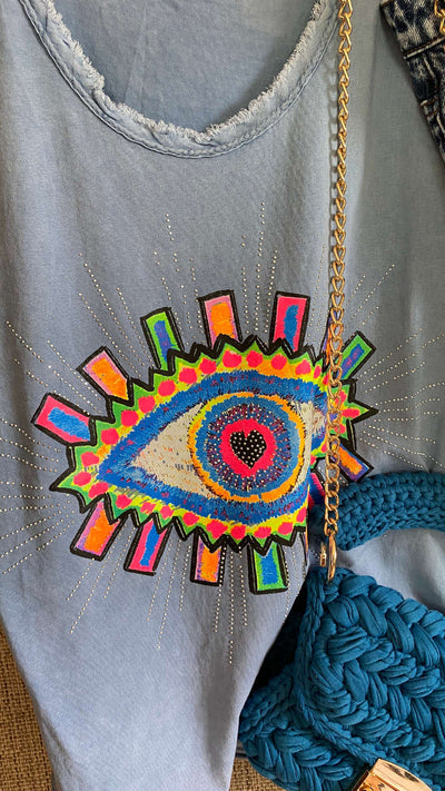 Damen T-Shirt bedruckt "Auge" herzblut Shop Niederbayern