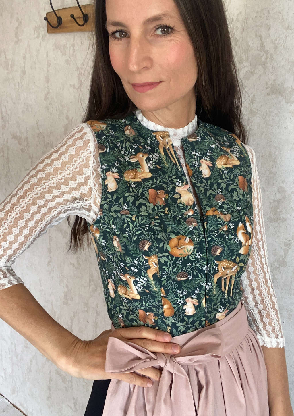 Elegante Dirndlbluse 3/4 Arm