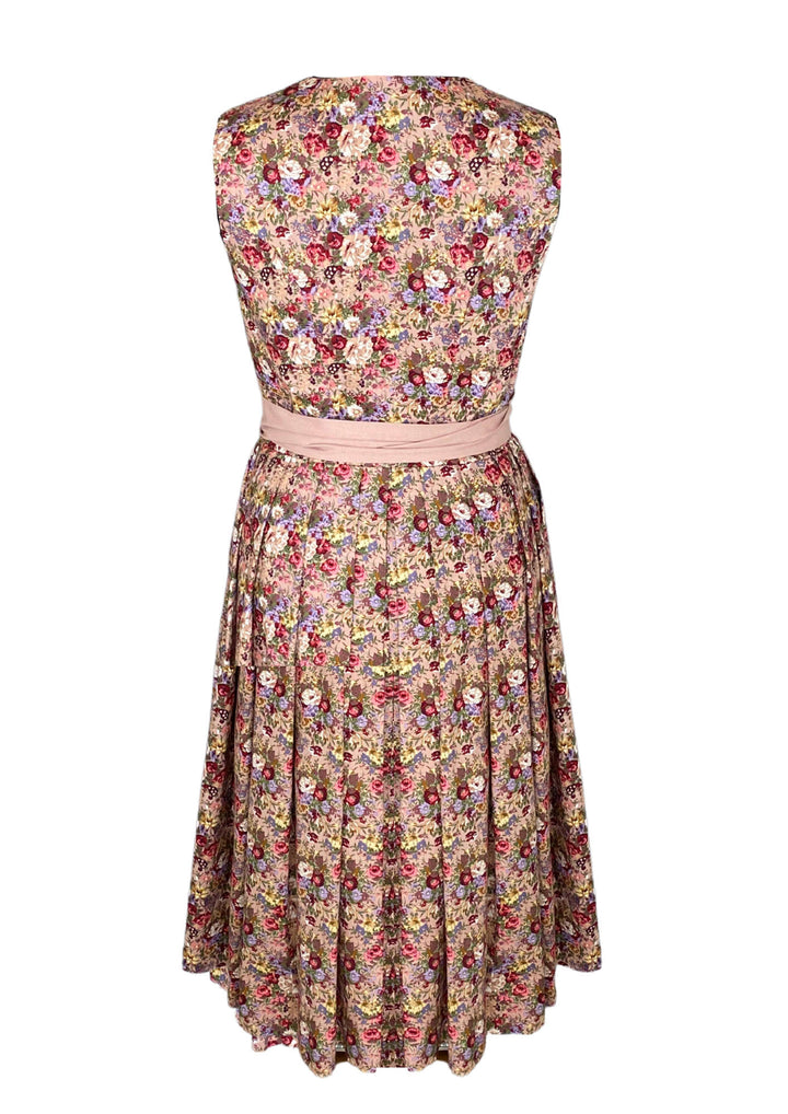 Hochgeschlossenes Dirndl mit Blumen Muster