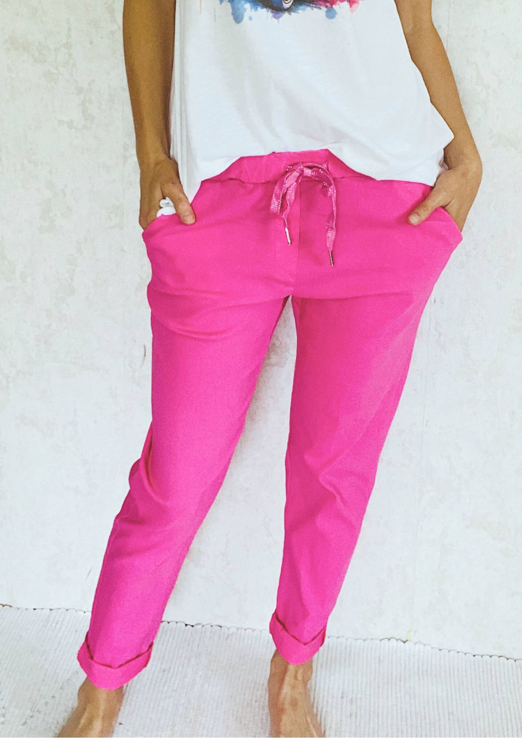 Schlupfhose pink für Damen 