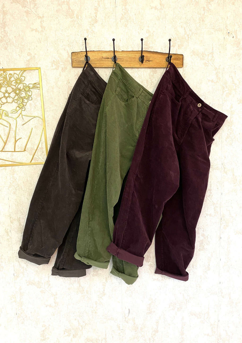 Vintage Stil Kordhose retro Look