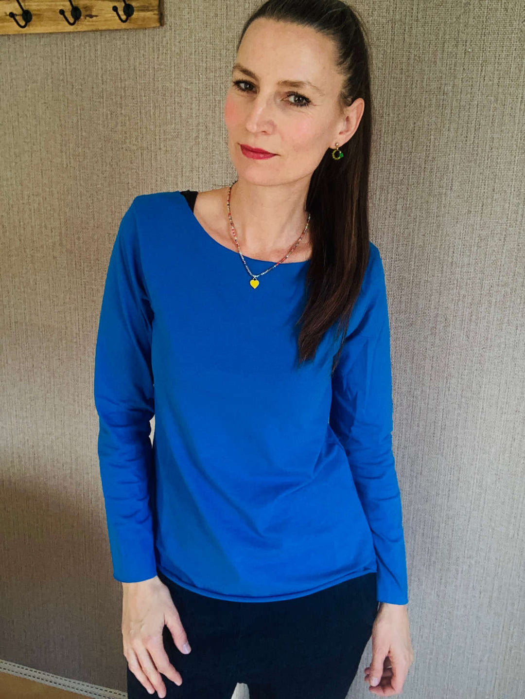 langarm Shirt in bayrisch blau 