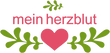  Herz mit grünen Blättern retro vintage Dirndl Logo 