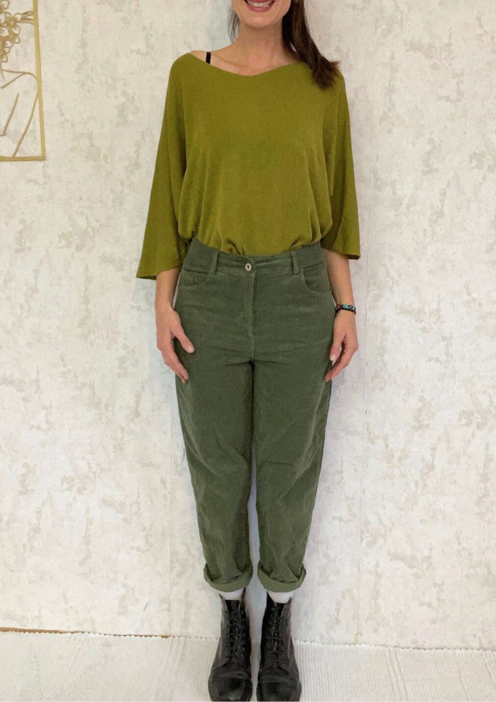 outfit kordhose khaki vintage Stil 