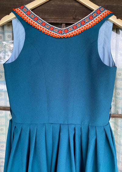 Dirndl petrol orange
