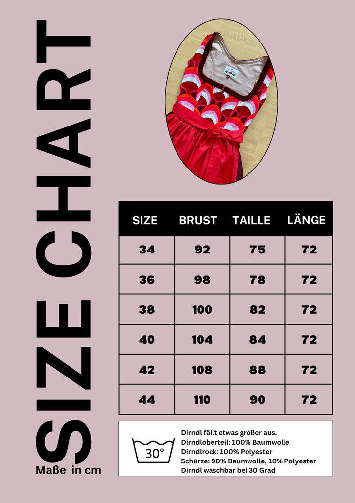 Dirndl "rote Liebe"