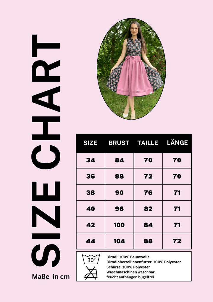 Maßtabelle Dirndl