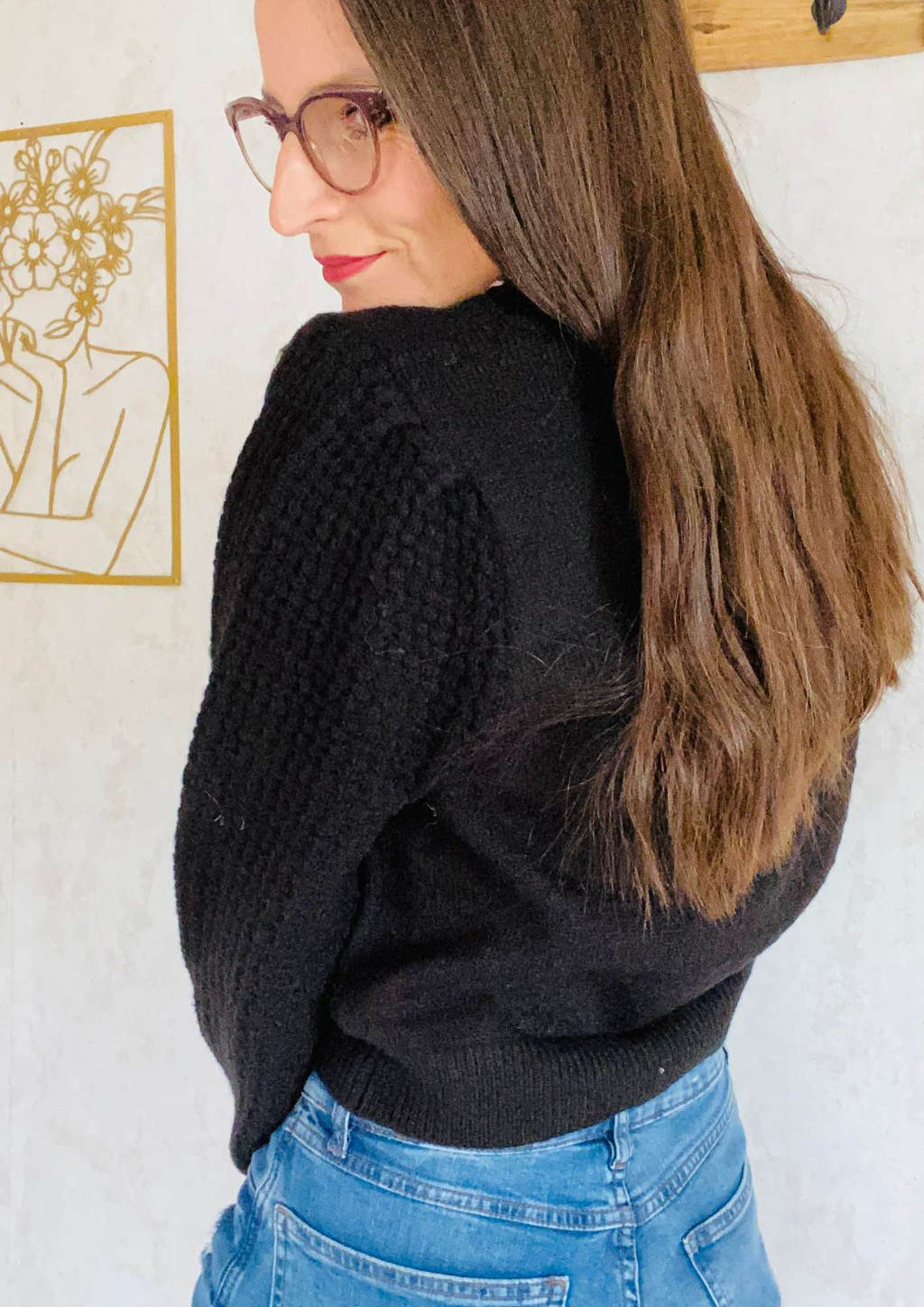 Damenpullover schwarz Trachten Stil
