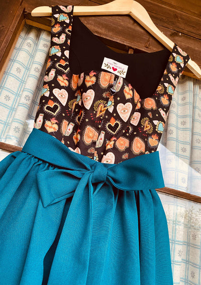 Dirndl mit petrol Schürze