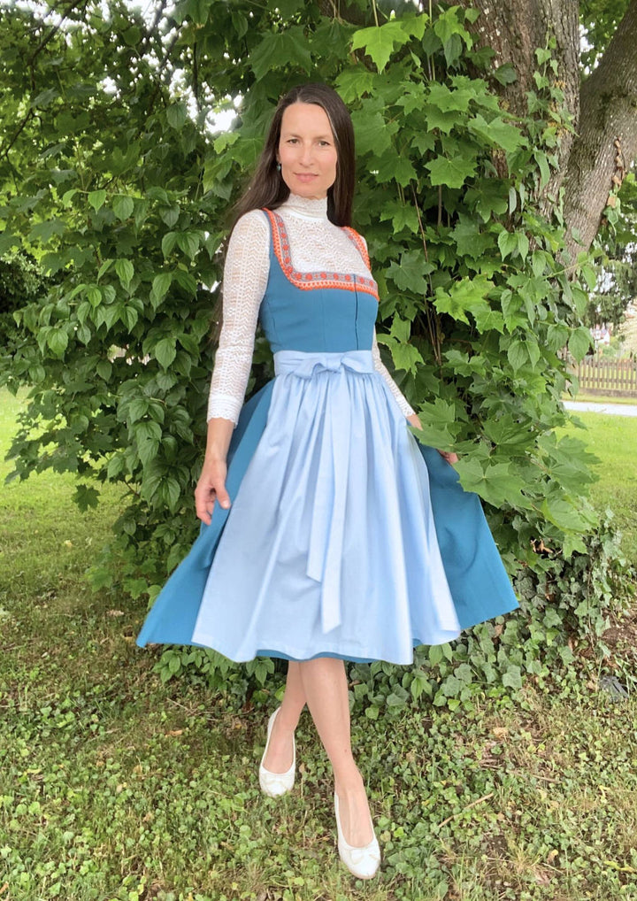Vintage Dirndl Petrol Herzblut Shop