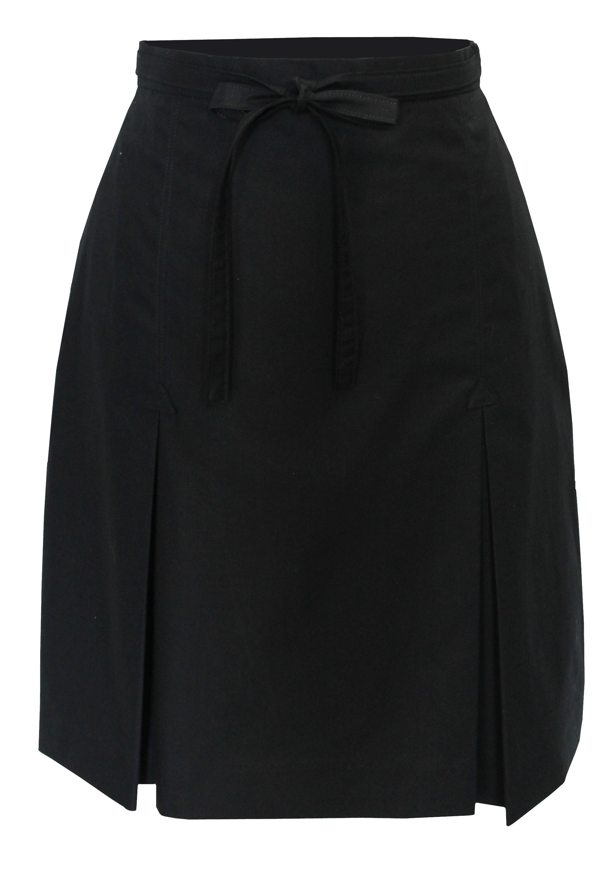 Damen Taillienrock Rock Baumwolle schwarz mit Gürtel Trend mein herzblut