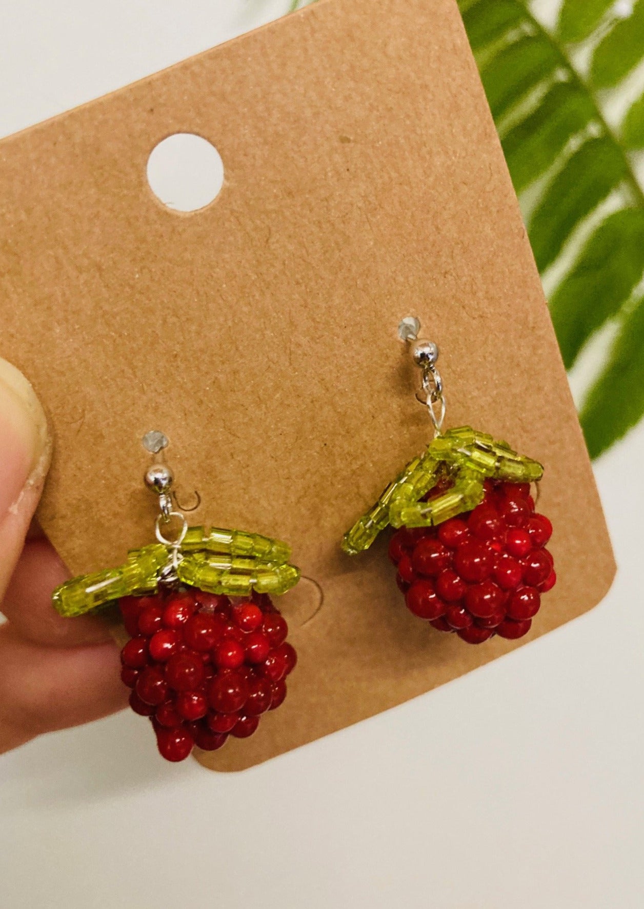 Earrings raspberry