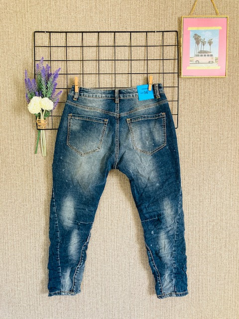 Rückseite Jeans retro washed used style mit Taschen mein herzblut Dein Shop für Besonderes zum anziehen. 