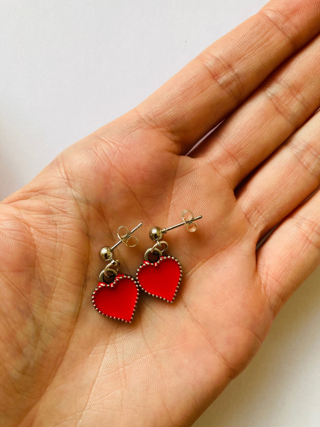 rote herzen Trachtenschmuck Ohrringe