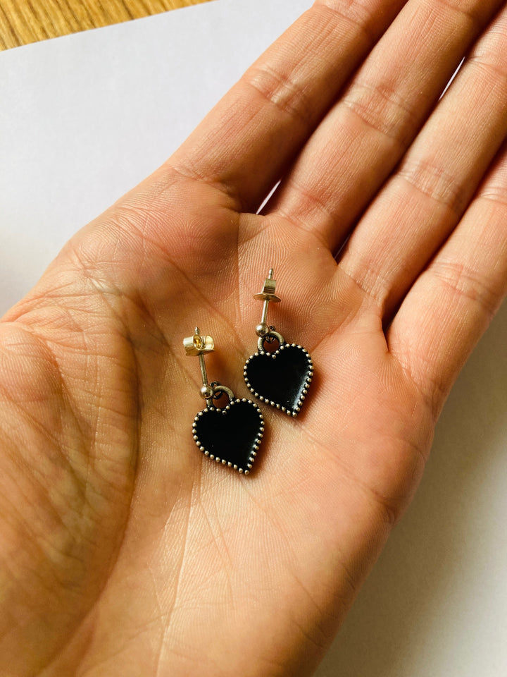 Ohrringe schwarz Trachtenschmuck