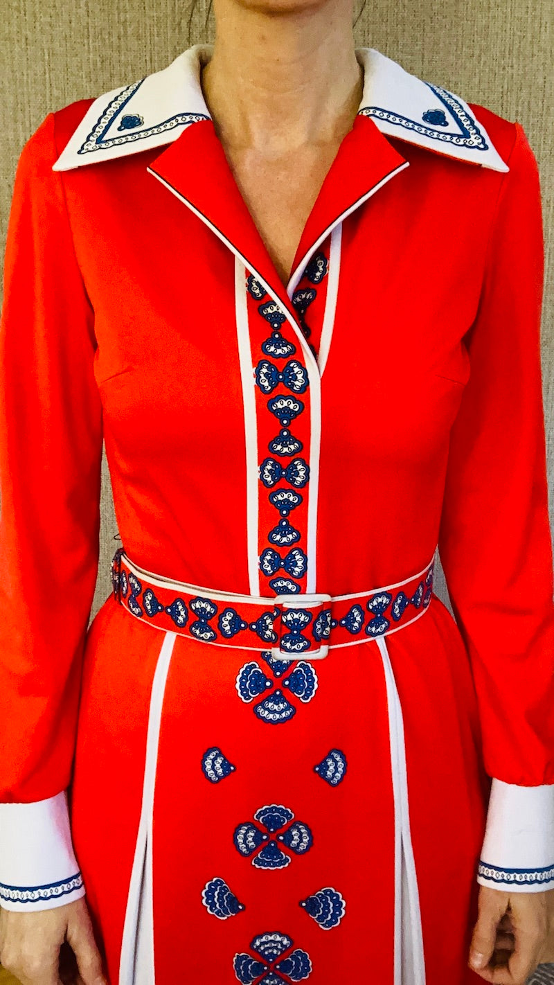Retro Kleid 70er