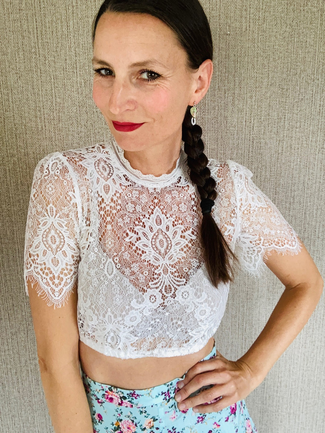 Bluse mit Ornamenten leichte durchsichte Bluse von mein herzblut Dirndl und besondere Dinge 